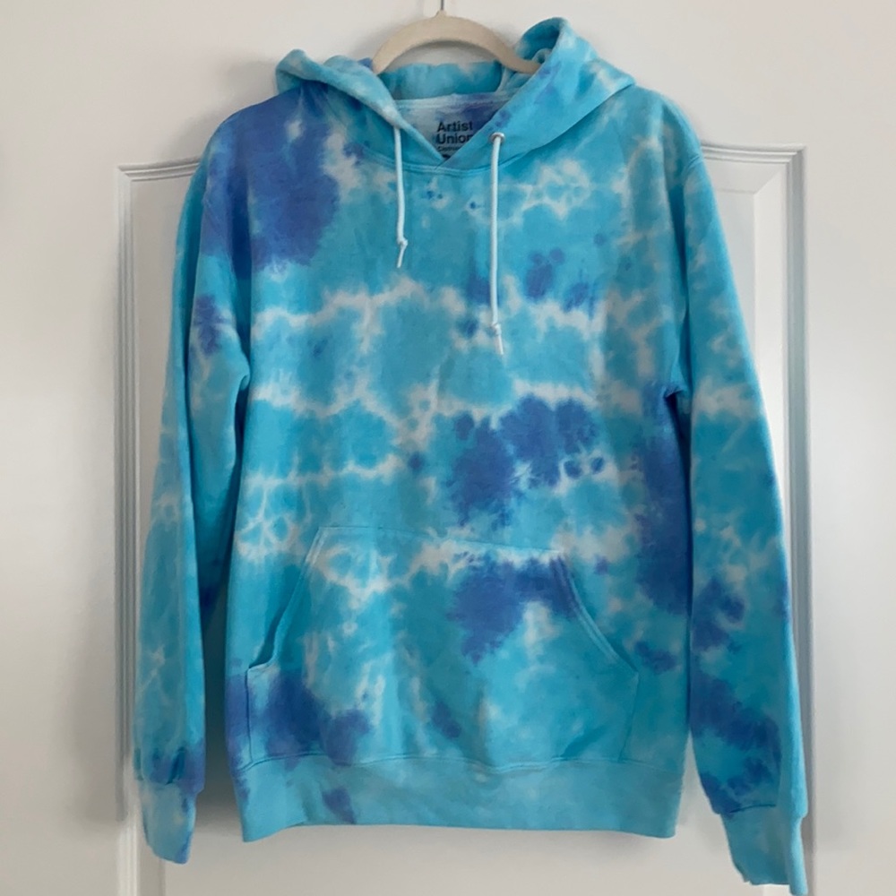 *** SOLD *** Artist Union Tie-dye fleece hoodie
